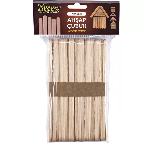 Brons Ahşap Çubuk Naturel Dar