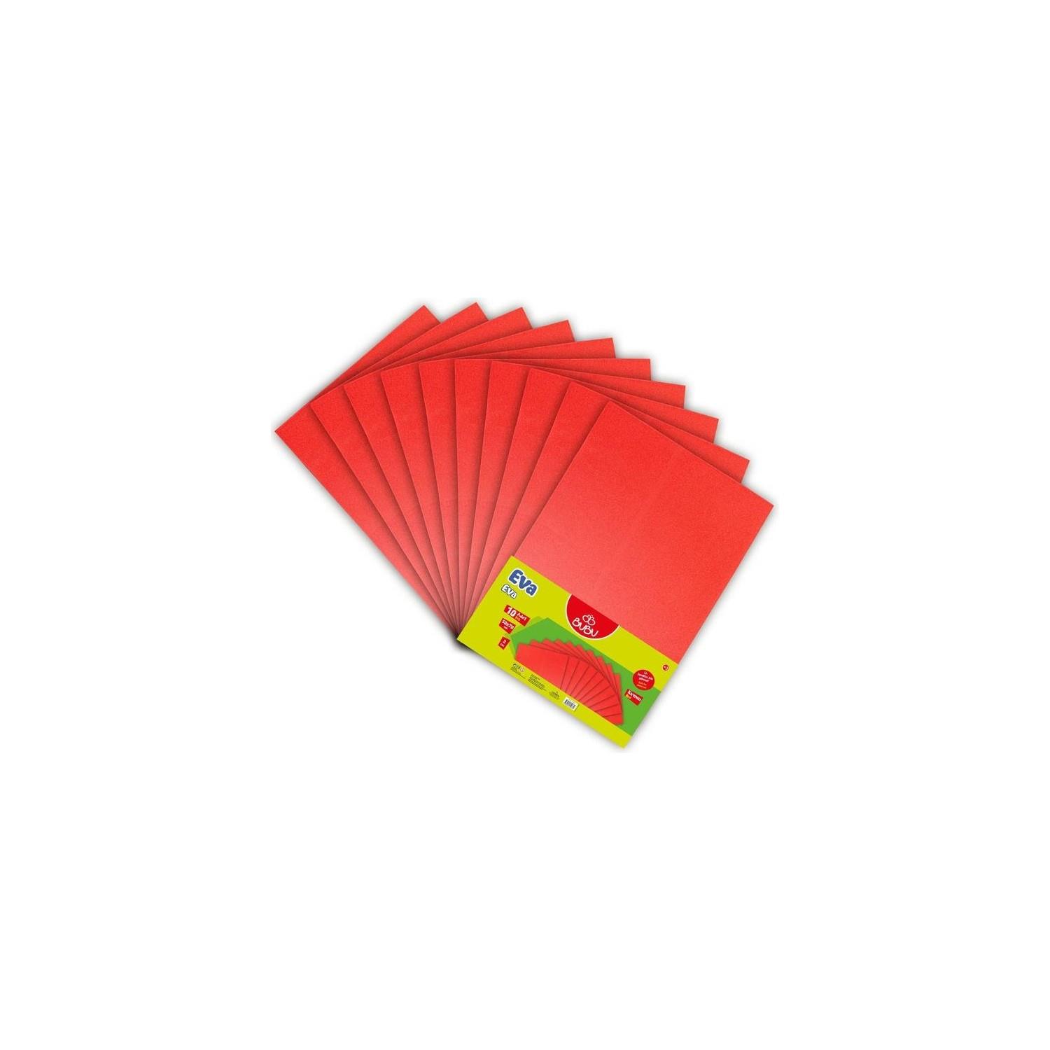 Bu-Bu Eva 50x70 Cm Kırmızı Eva 10 Lu Paket