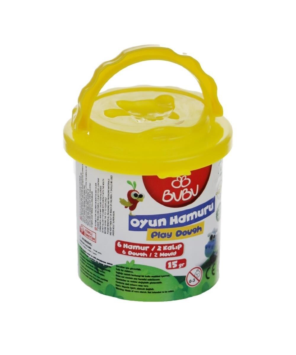 Bu-Bu Kovalı Oyun Hamuru Seti 6 x 15 Gram Karışık Oyun Hamuru 2 Oyun Hamuru Kalıbı