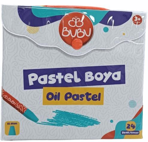 Bu-Bu Pastel Boya 24 Renk Çantalı PVC