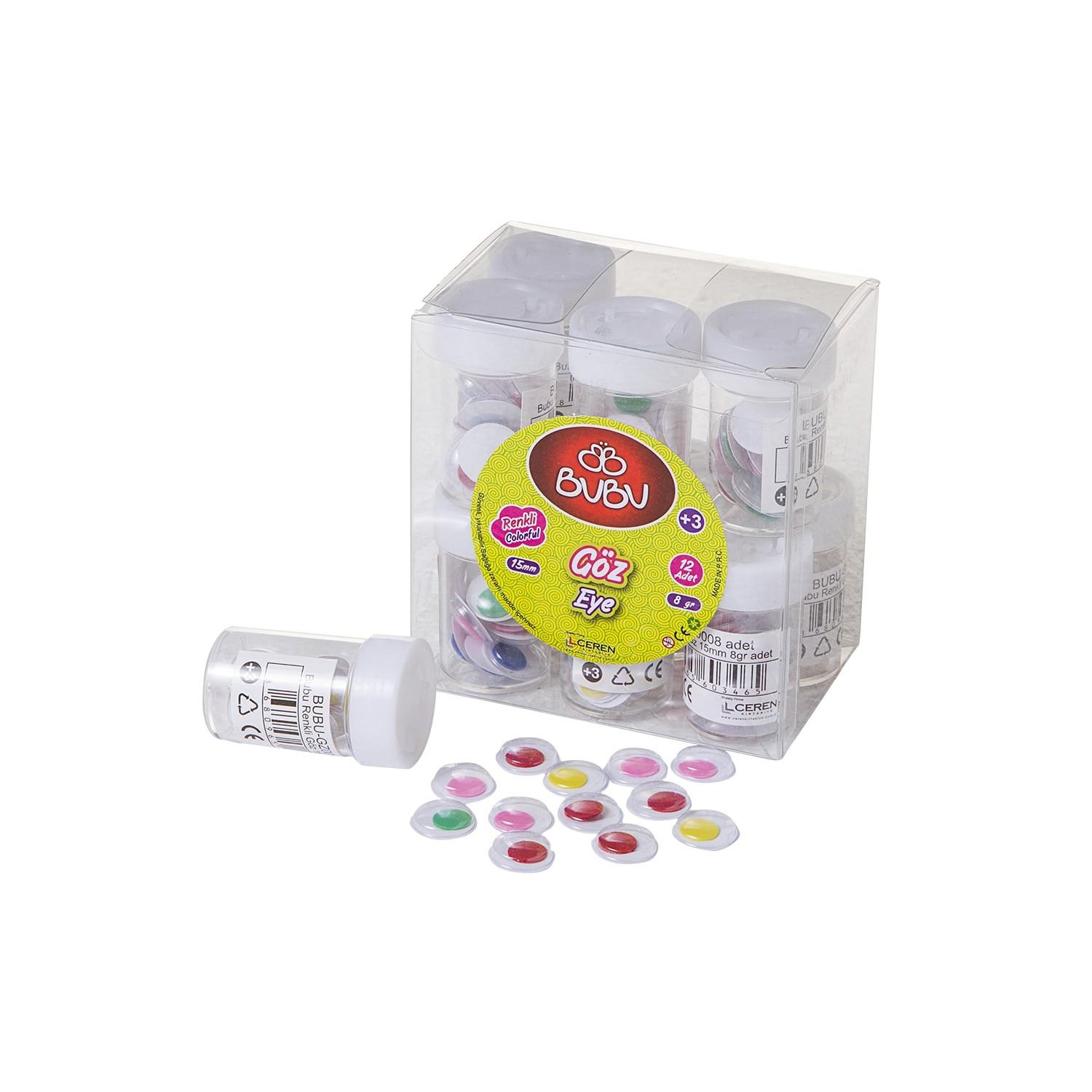 Bu-Bu Renkli Göz 15 MM 8 Gram Renkli Göz (1 Tüp)