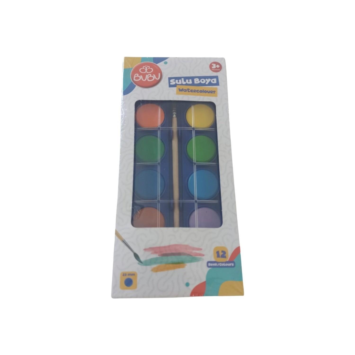 Bu-Bu Sulu Boya 12 Renk Sulu Boya