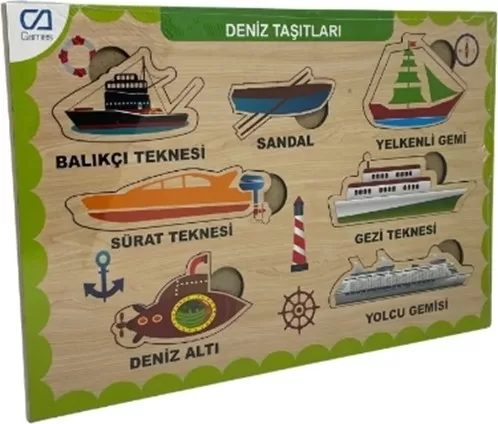 Ca Games Ahşap Puzzle Deniz Taşıtları 19X29 CM