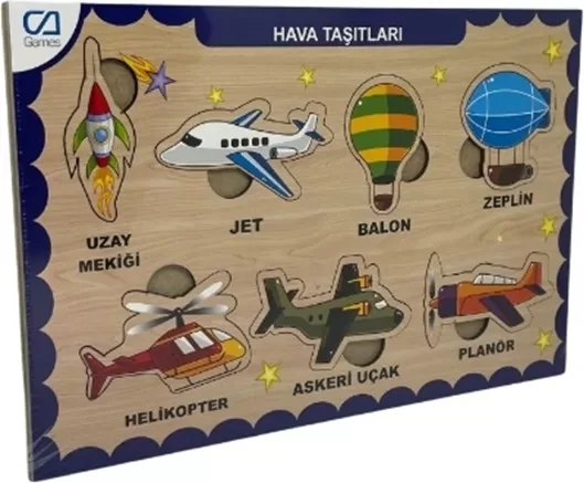 Ca Games Ahşap Puzzle Hava Taşıtları 19X29 CM