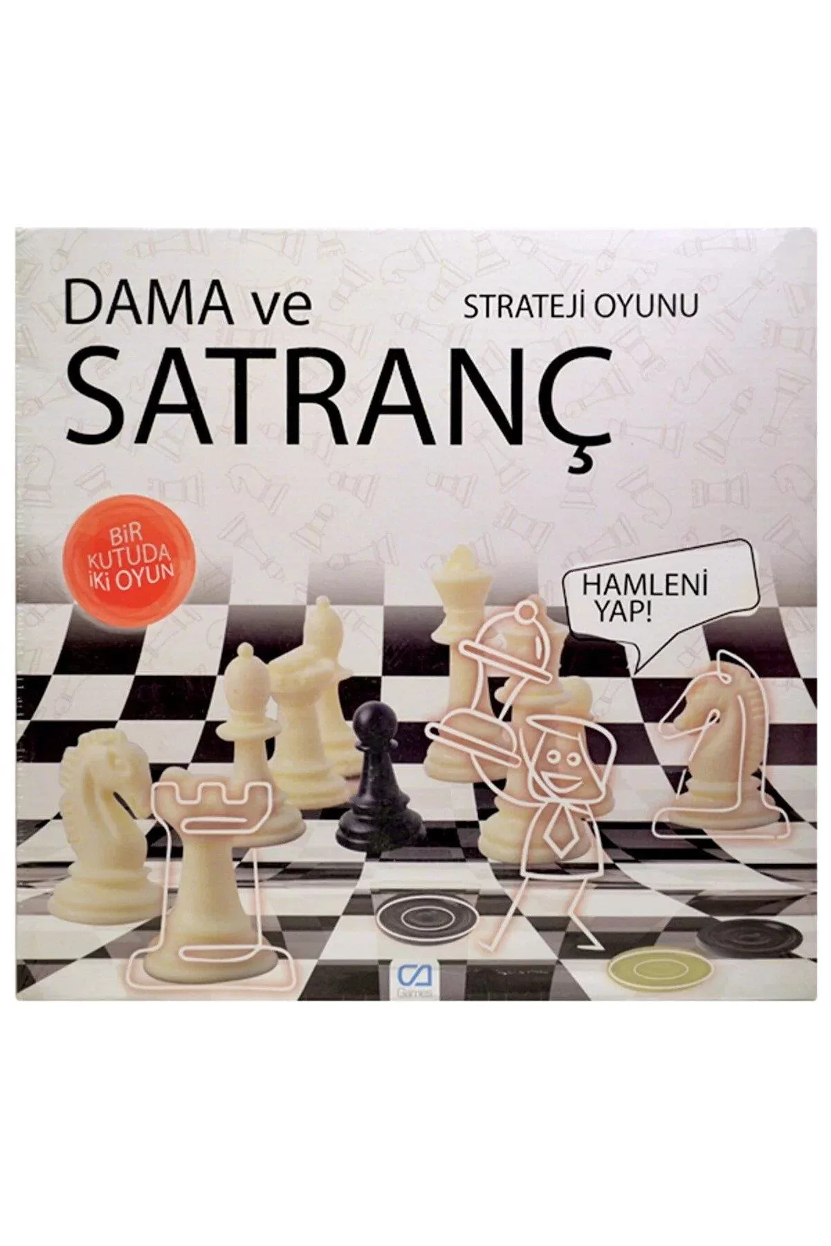 Ca Games Dama ve Satranç Plastik Kutulu