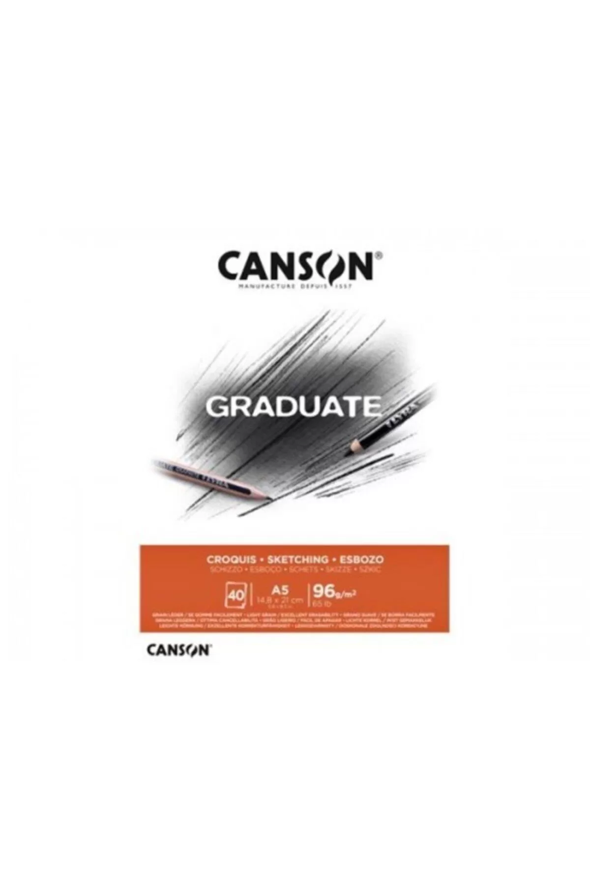 Canson Eskiz Bloğu Graduate Croquıs 40 SY A5 96 GR