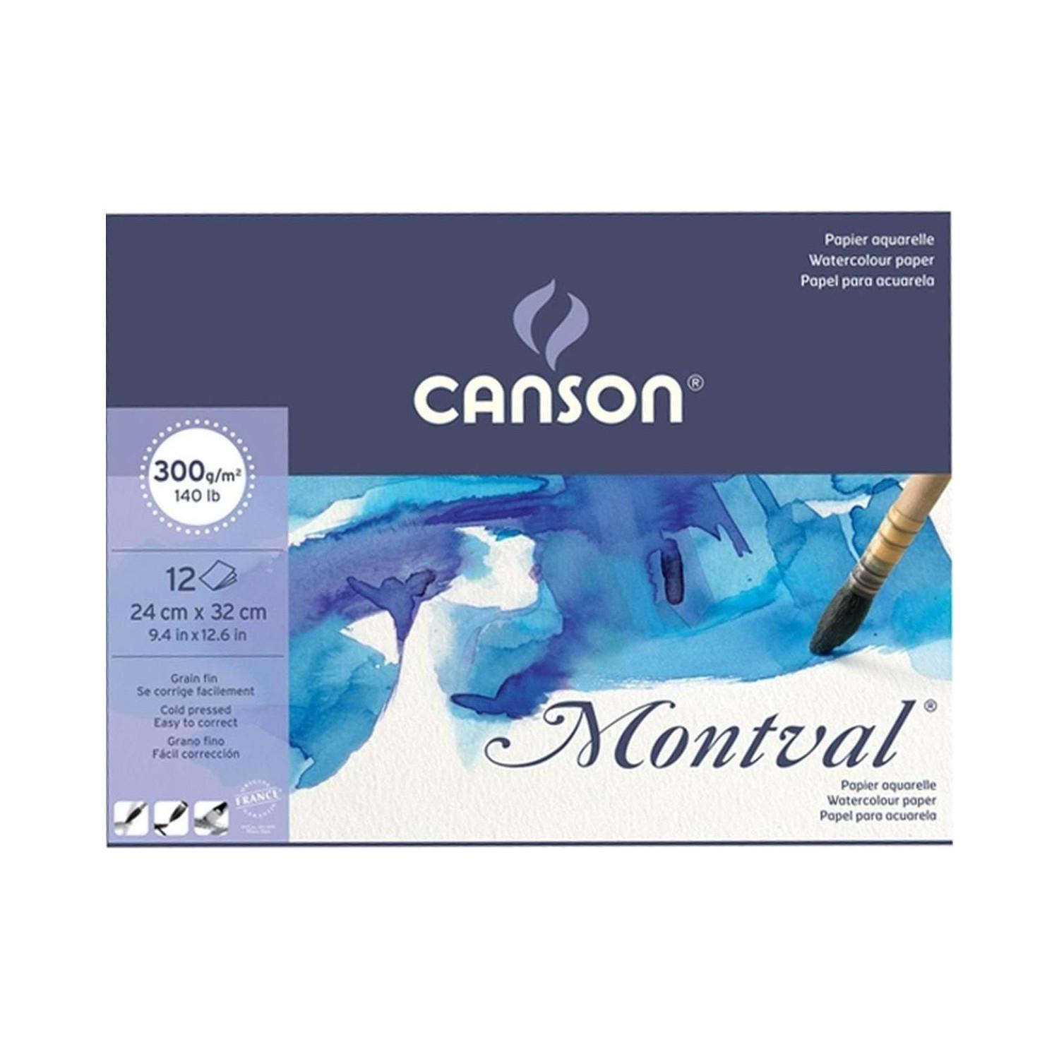 Canson Montval Sulu Boya Blok Pad Canmontv 12 Yaprak 24x32 CM 300 GR Sulu Boya Blok