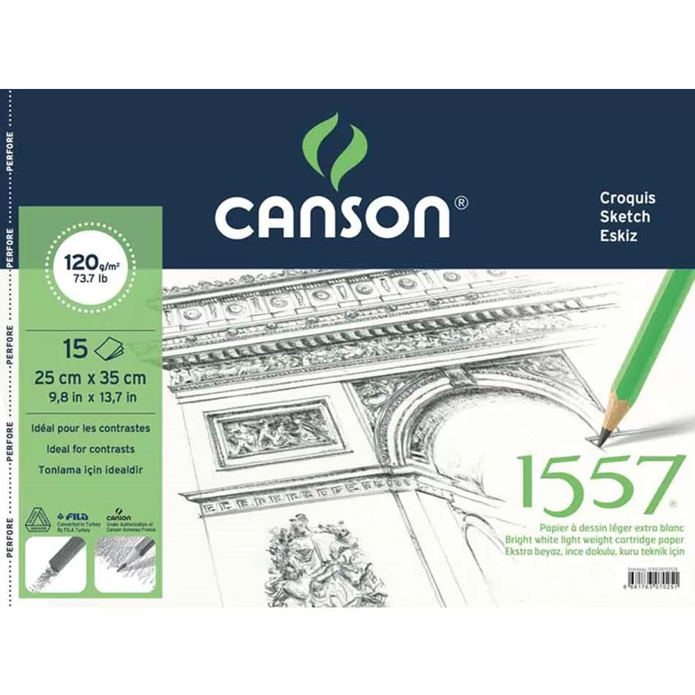 Canson Resim Ve Çizim Blok 120 GR 25x35 CM 15 Yaprak