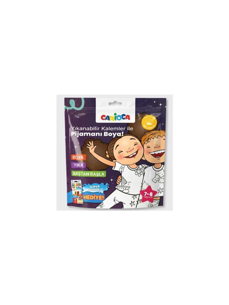 Carioca Boyanabilir Pijama 6-7 Yaş Keçeli Kalem Hediyeli