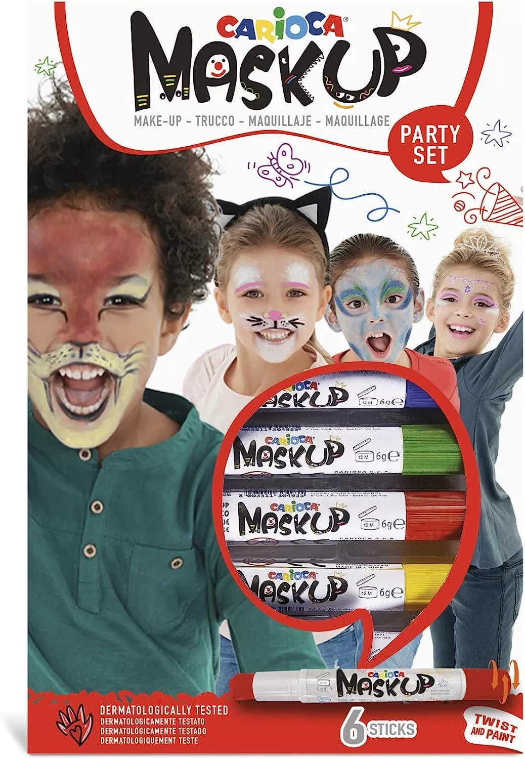 Carioca Mask Up Yüz Boyası Party 6 Renk 6 Gram