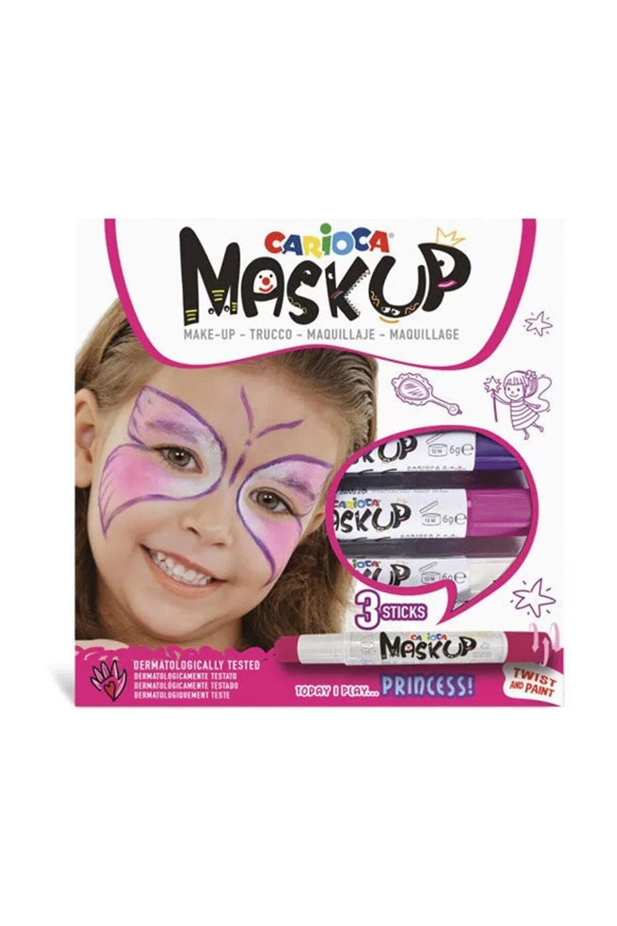 Carioca Mask Up Yüz Boyasi Prenses 6 Gram 3 Renk