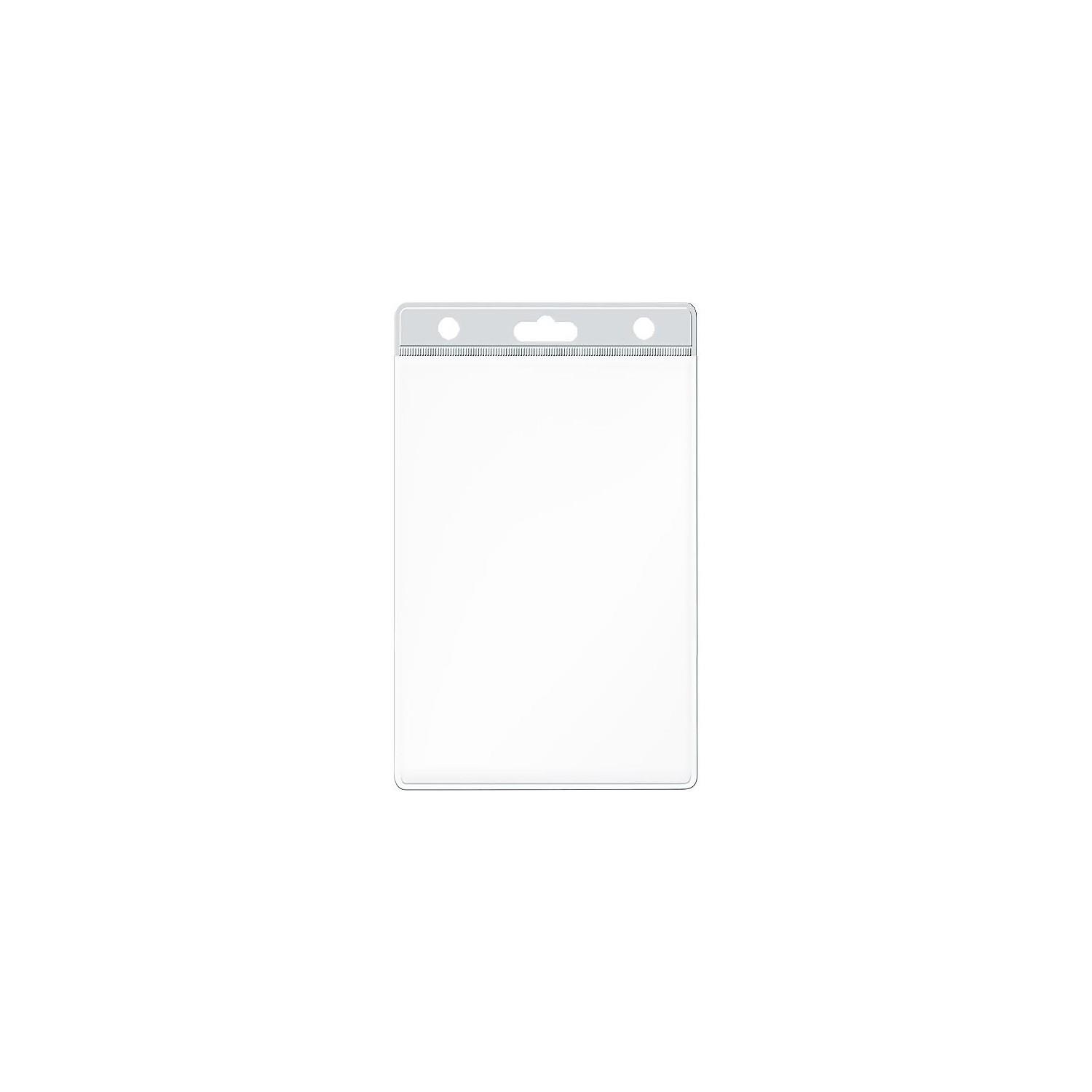 Cassa Dikey Kart Poşeti 95 x 145 MM Şeffaf Dikey Yaka Kart Poşeti (100 Lü Paket)