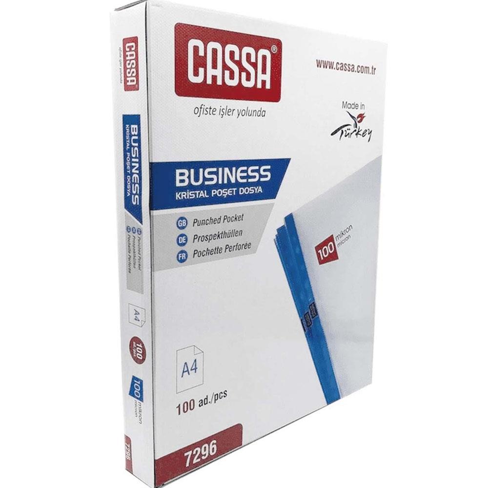 Cassa Poşet Dosya Şeffaf 100 Micron Kristal Poşet Dosya (100 Lü Paket)
