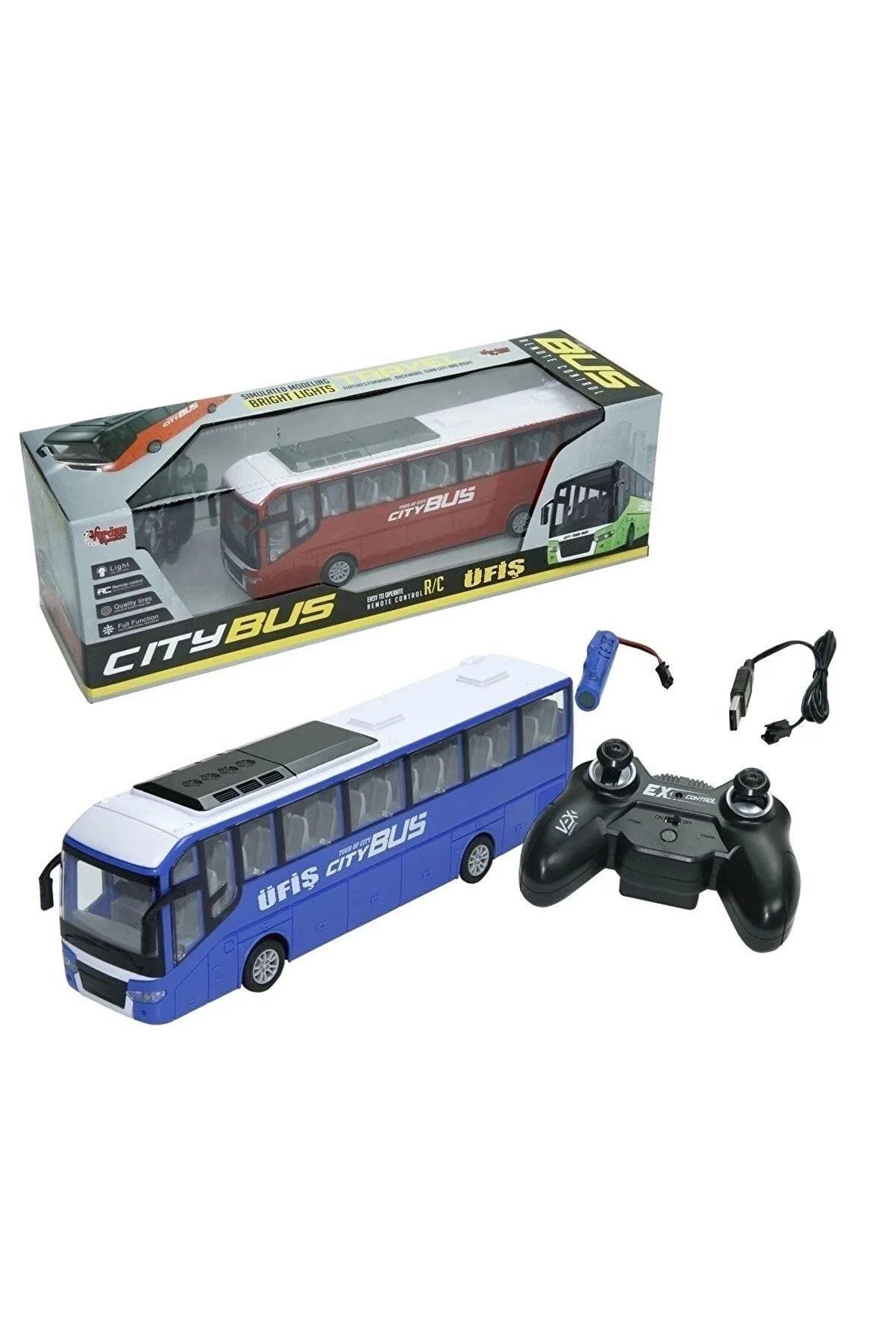 Ctoy Işıklı Ve Sesli Uzaktan Kumandalı Şehir Otobüsü 19 CM (Karışık Renk 1 Adet)