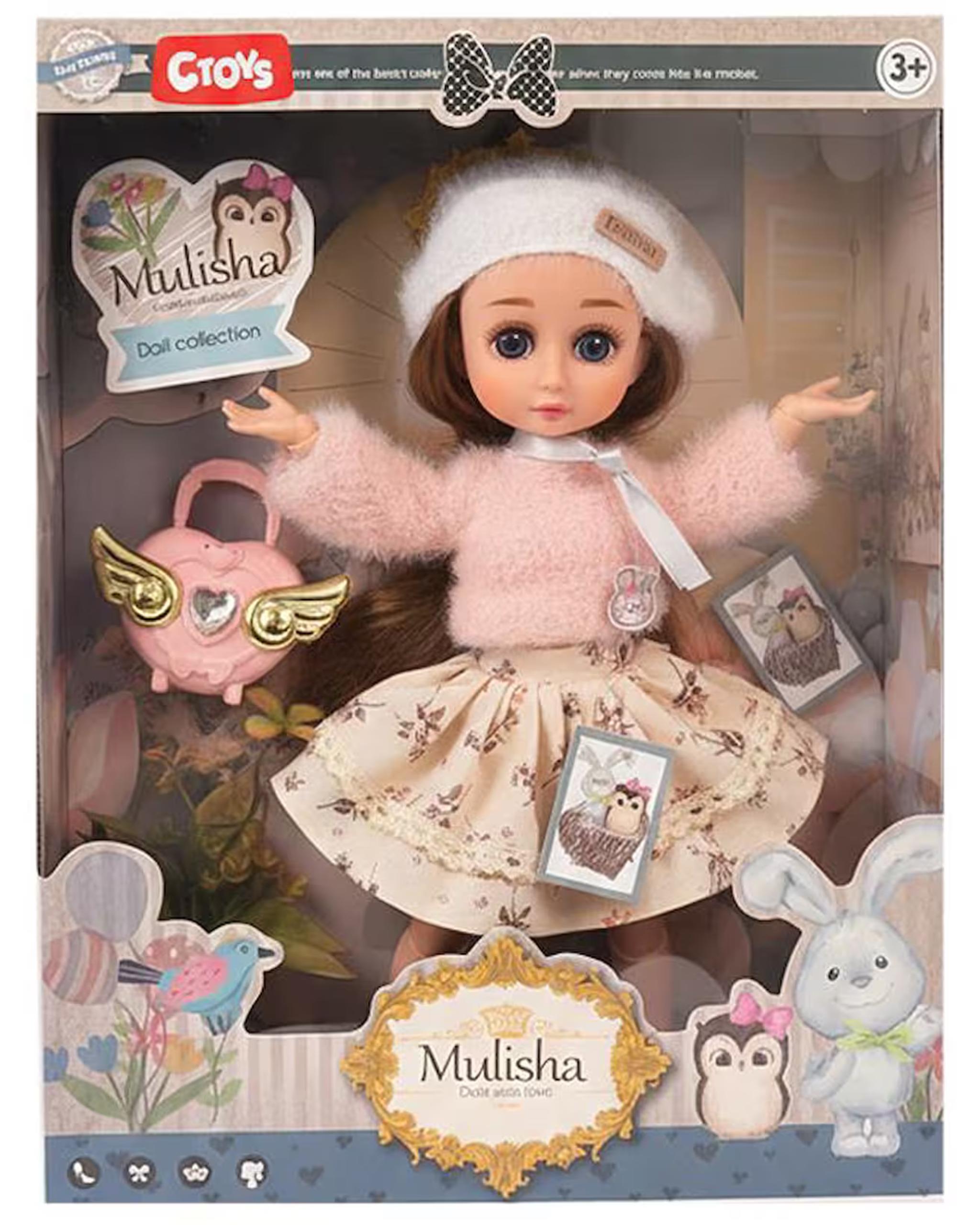 Ctoy Oyuncak Klasik Moda Aksesuarlı Oyuncak Bebek 30 CM Musliha Bebek