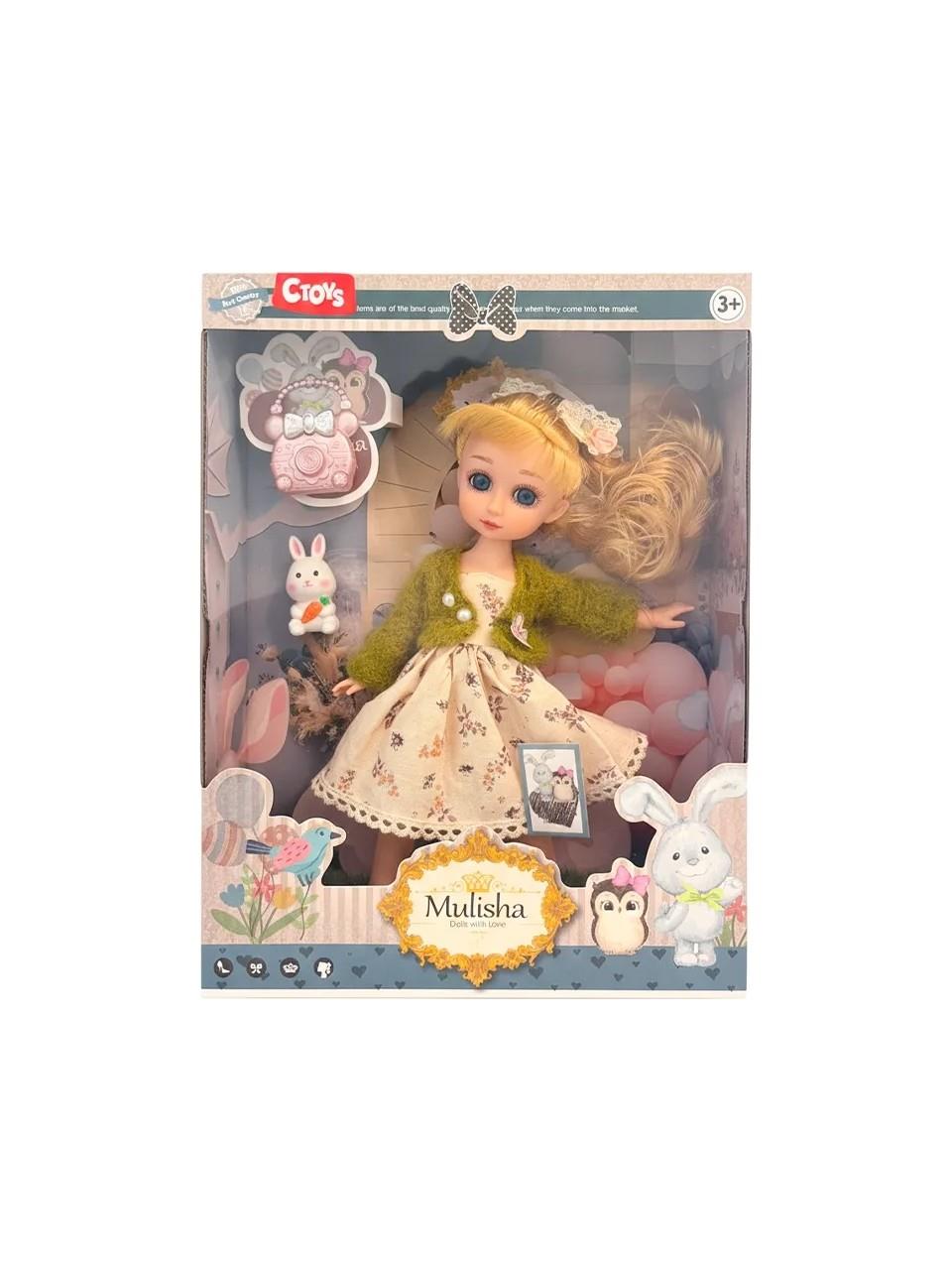 Ctoy Oyuncak Klasik Moda Aksesuarlı Oyuncak Bebek Mulisha 30 CM