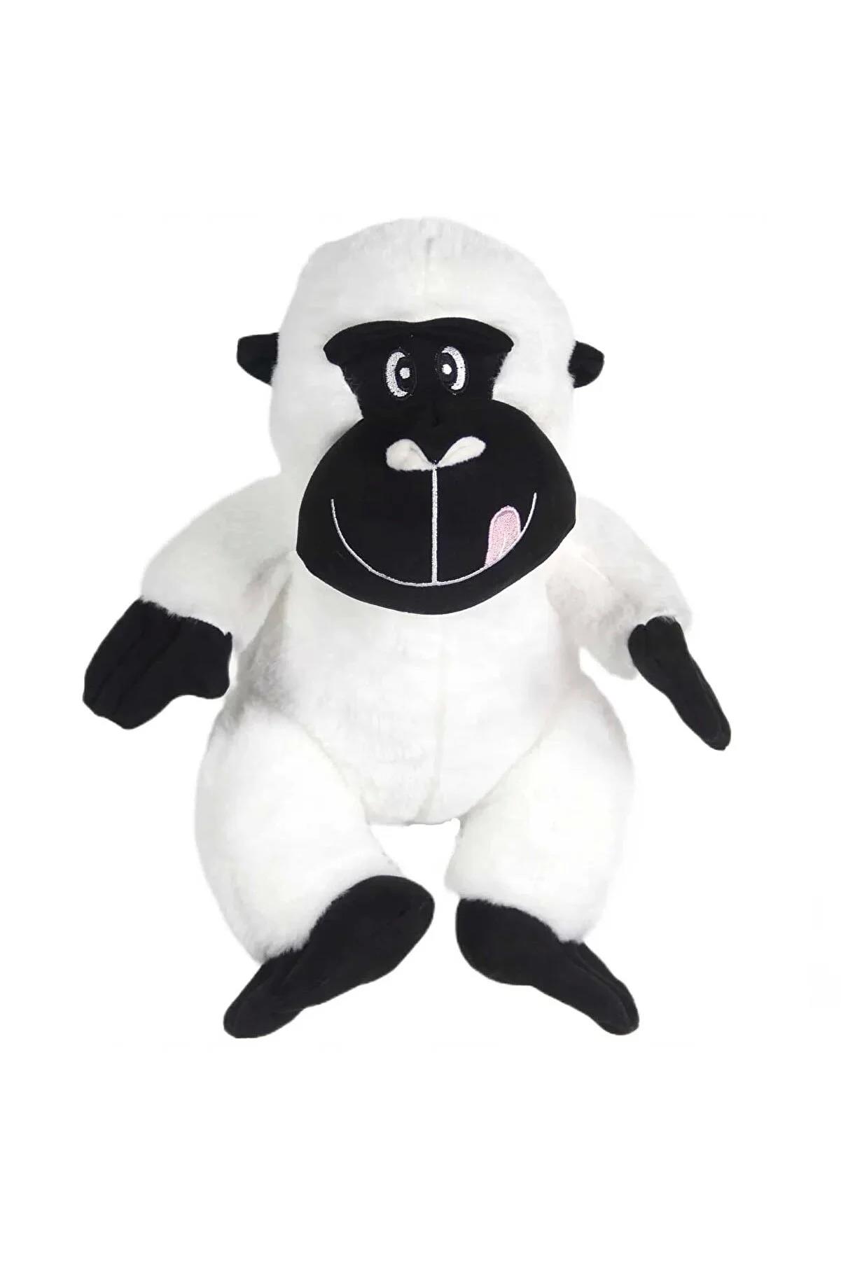 Dada Peluş Oyuncak Goril Beyaz 34 Cm Peluş Goril Uyku Arkadaşı