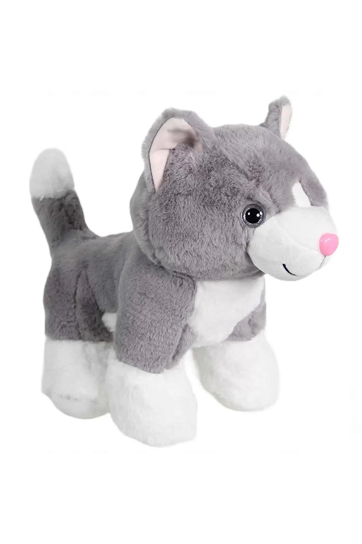 Dada Peluş Oyuncak Kedi Gri 36 Cm Peluş Kedi