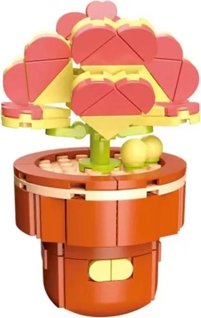 Dostoys Blossom Mini Çiçek Blok Oyuncak Ala Kalpler 152 Parça 6+