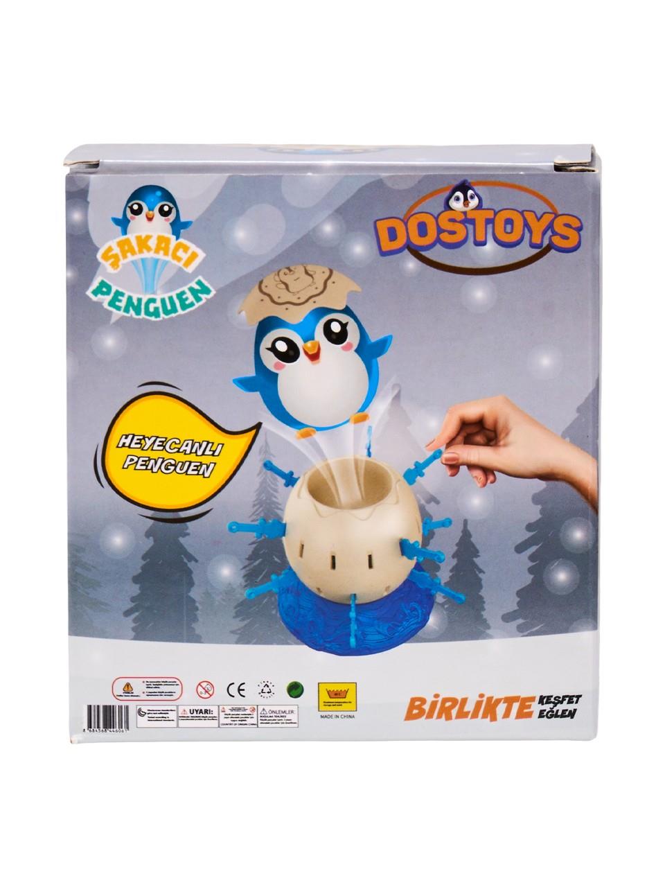 Dostoys Şakacı Penguen Eğlenceli Kutu Oyunu 3+ Yaş İçin Motor Becerileri Geliştirici