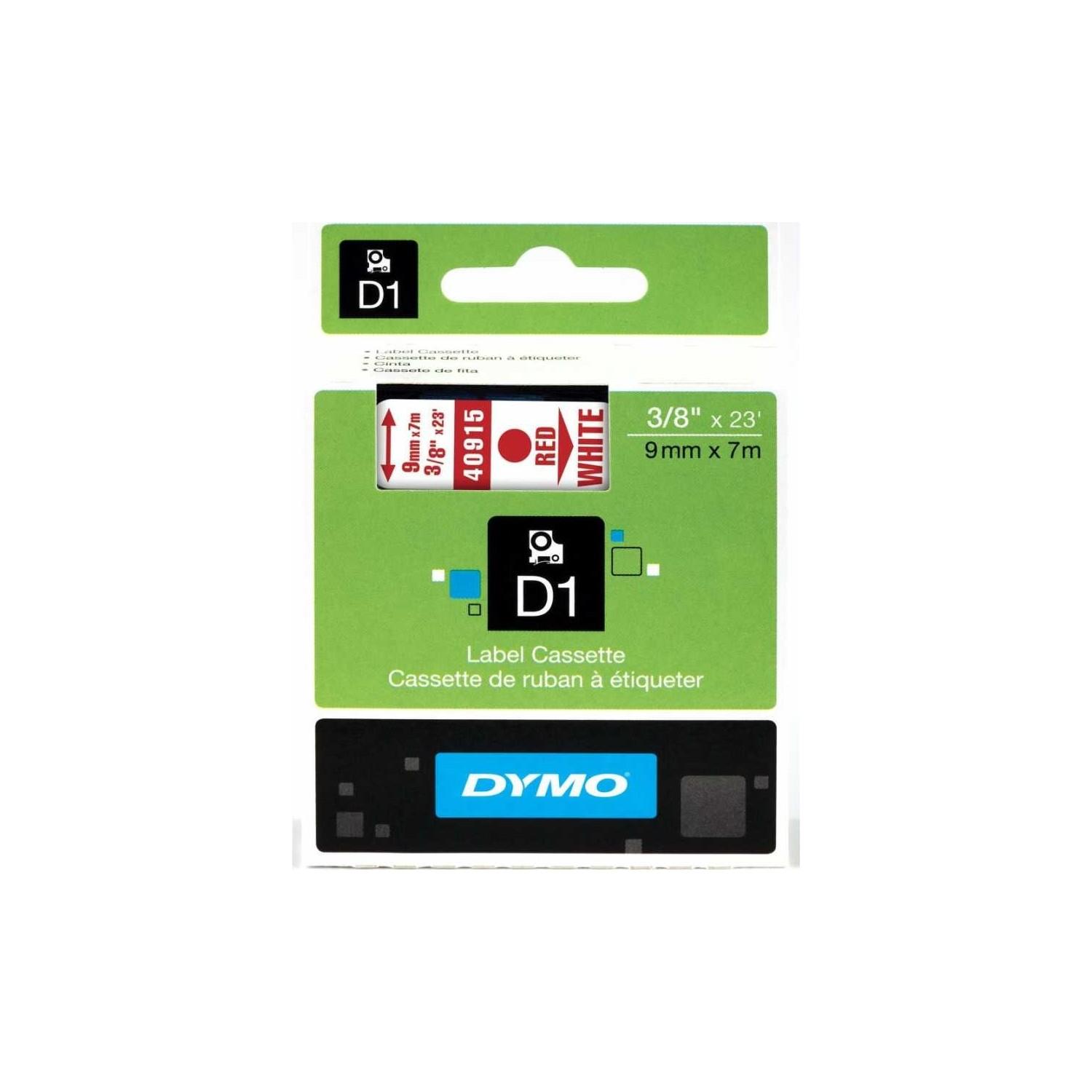 Dymo D1 Yedek Şerit 9 Mm x7 Metre Beyaz/Kırmızı D1 Yedek Şerit
