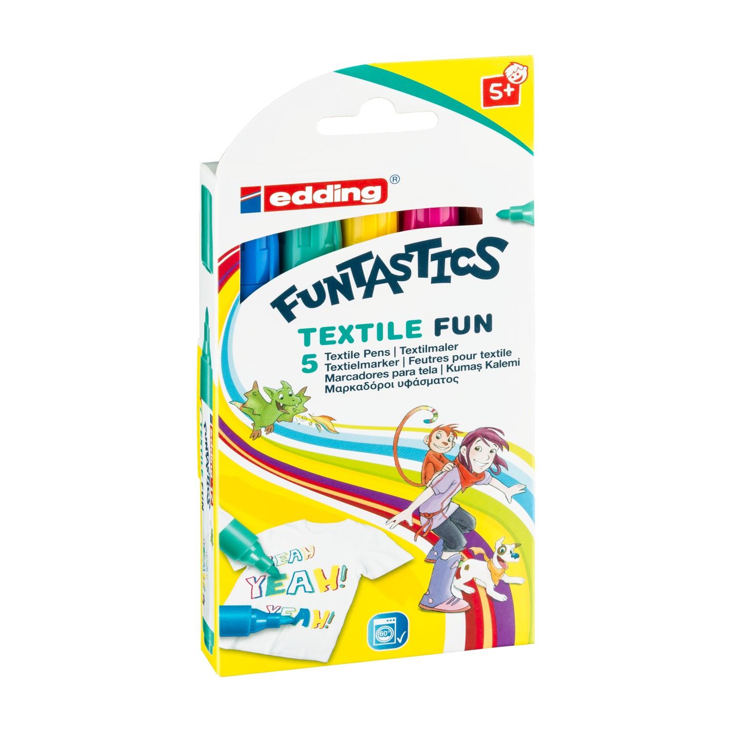 Edding Kumaş Boyama Kalemi Funtastics 5 Renk Kumaş Boyama Kalem Seti