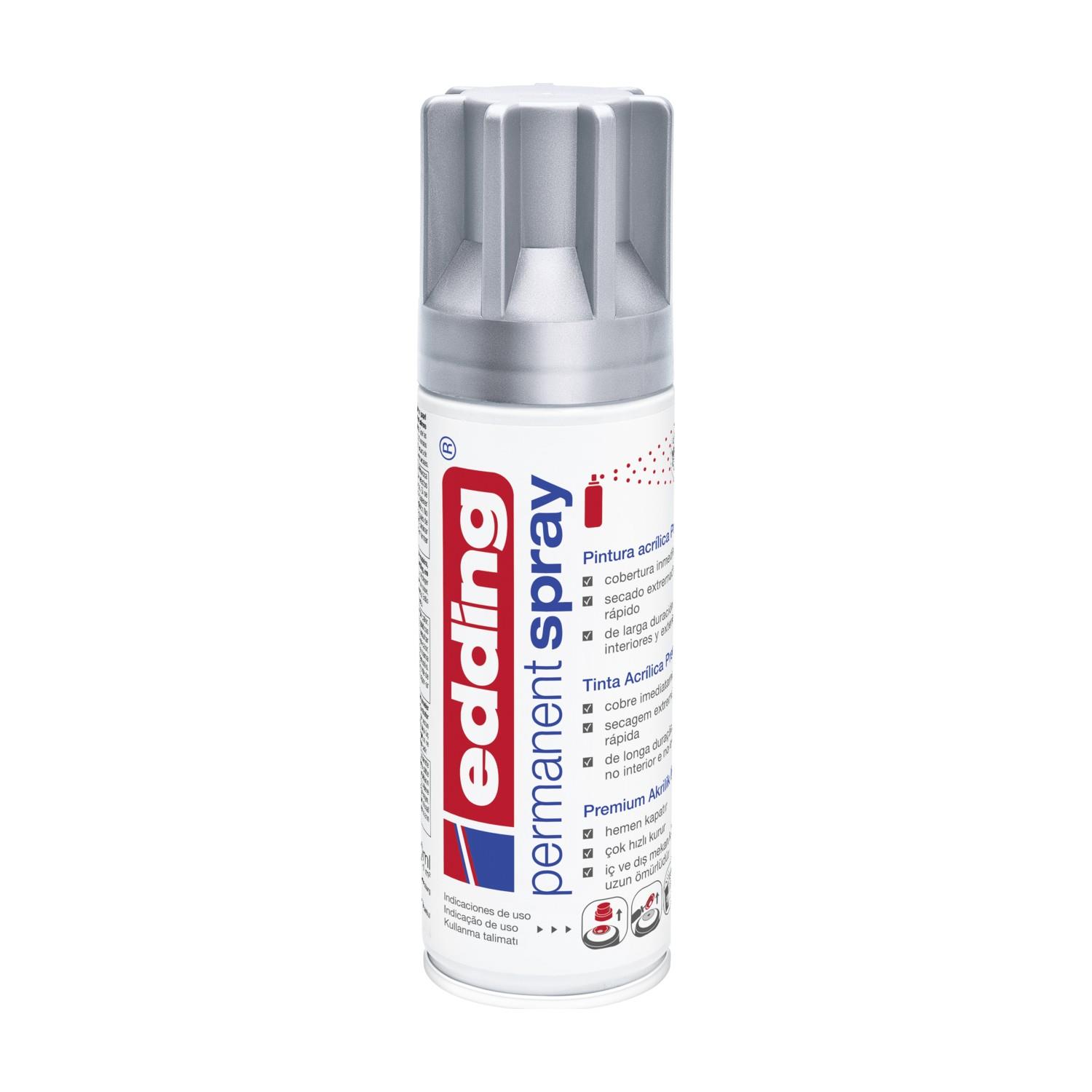 Edding Permanent Akrilik Spray Silver Mat Sprey Akrilik Gümüş Boya