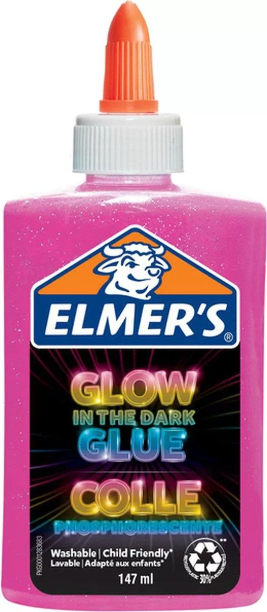 Elmer S Karanlıkta Parlayan Yapıştırıcı Pembe Karanlıkta Parlayan Slime 147 ML
