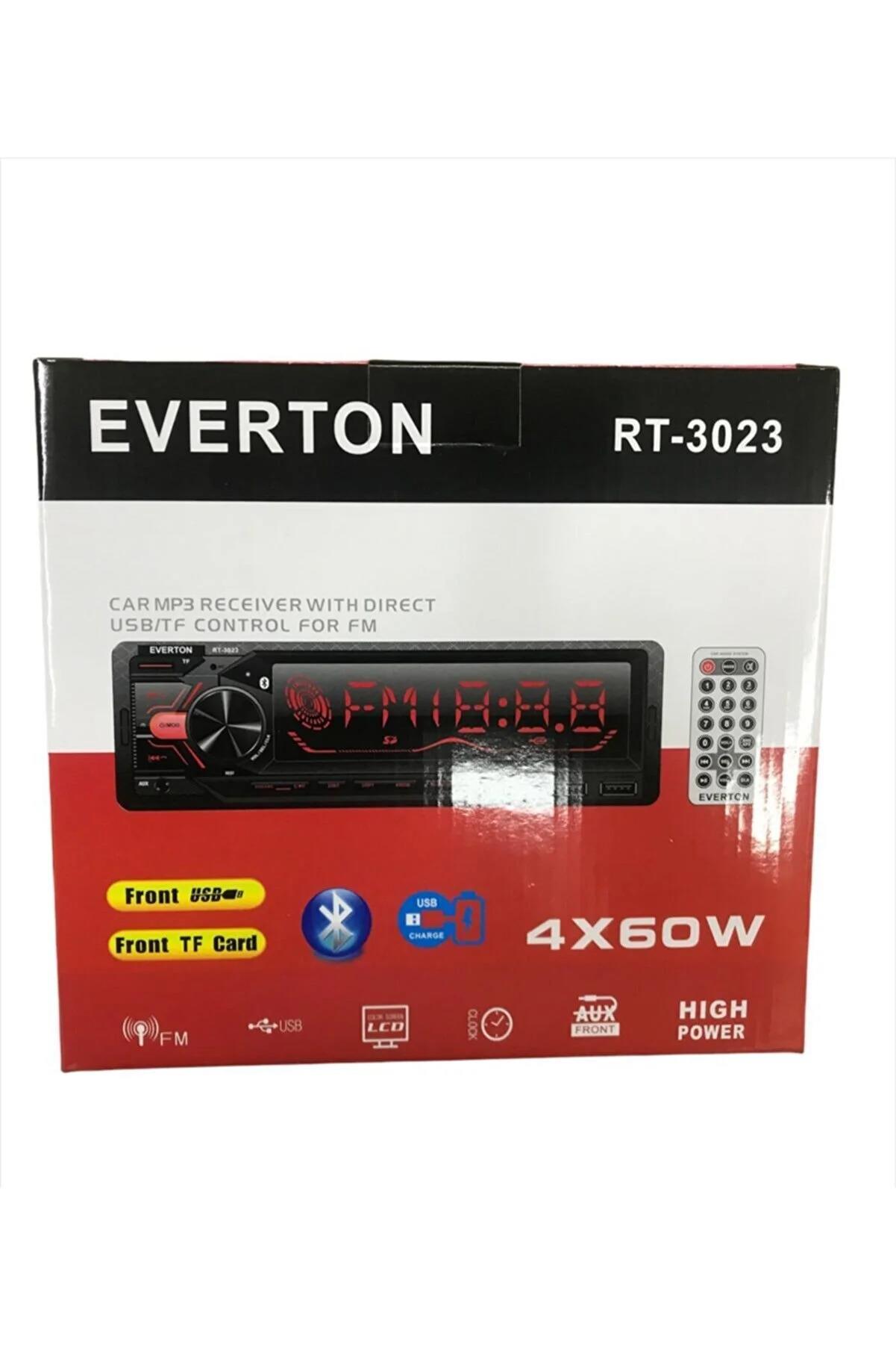 Everton Bluetooth Tf-Usb Kart Color Lcd Aux Fm 4X60W Kumandalı Oto Teyp