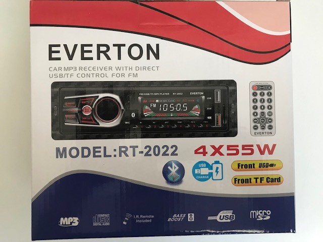 Everton Rt-2022 Bluetooth Tf-Usb Kart Color Lcd Aux Fm 4X55W Kumandalı Oto Teyp