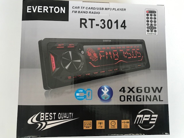 Everton Rt-3014 Bluetooth Tf-Usb Kart Color Lcd Aux Fm 4X60W Kumandalı Oto Teyp
