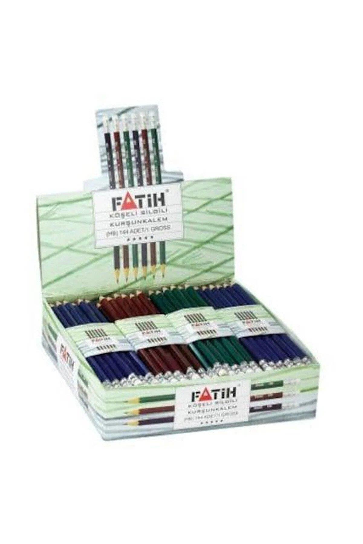 Fatih Kurşun Kalem Köşeli Silgili Kurşun Kalem (144 Lü Paket)