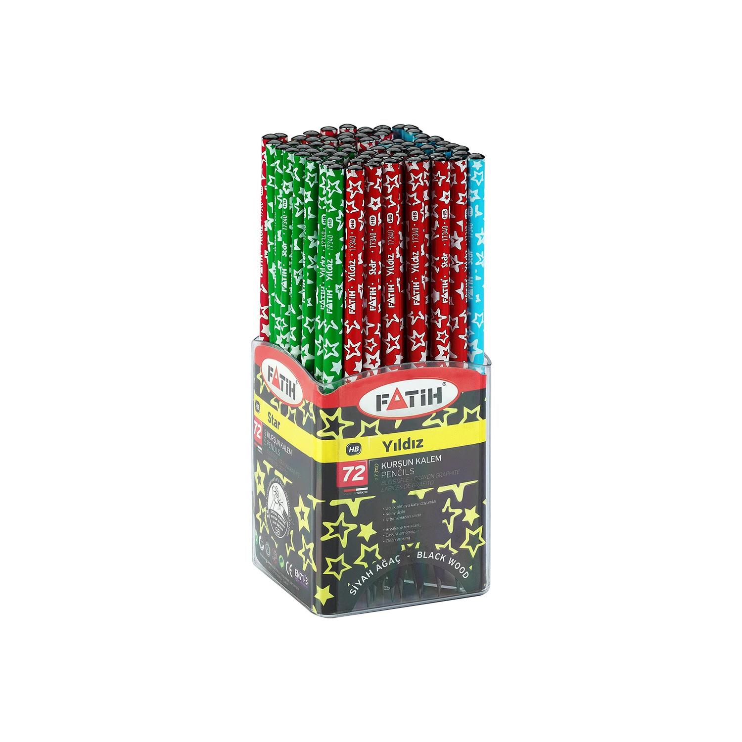 Fatih Kurşun Kalem Yıldız Siyah Lata Kurşun Kalem (72 Li Paket)