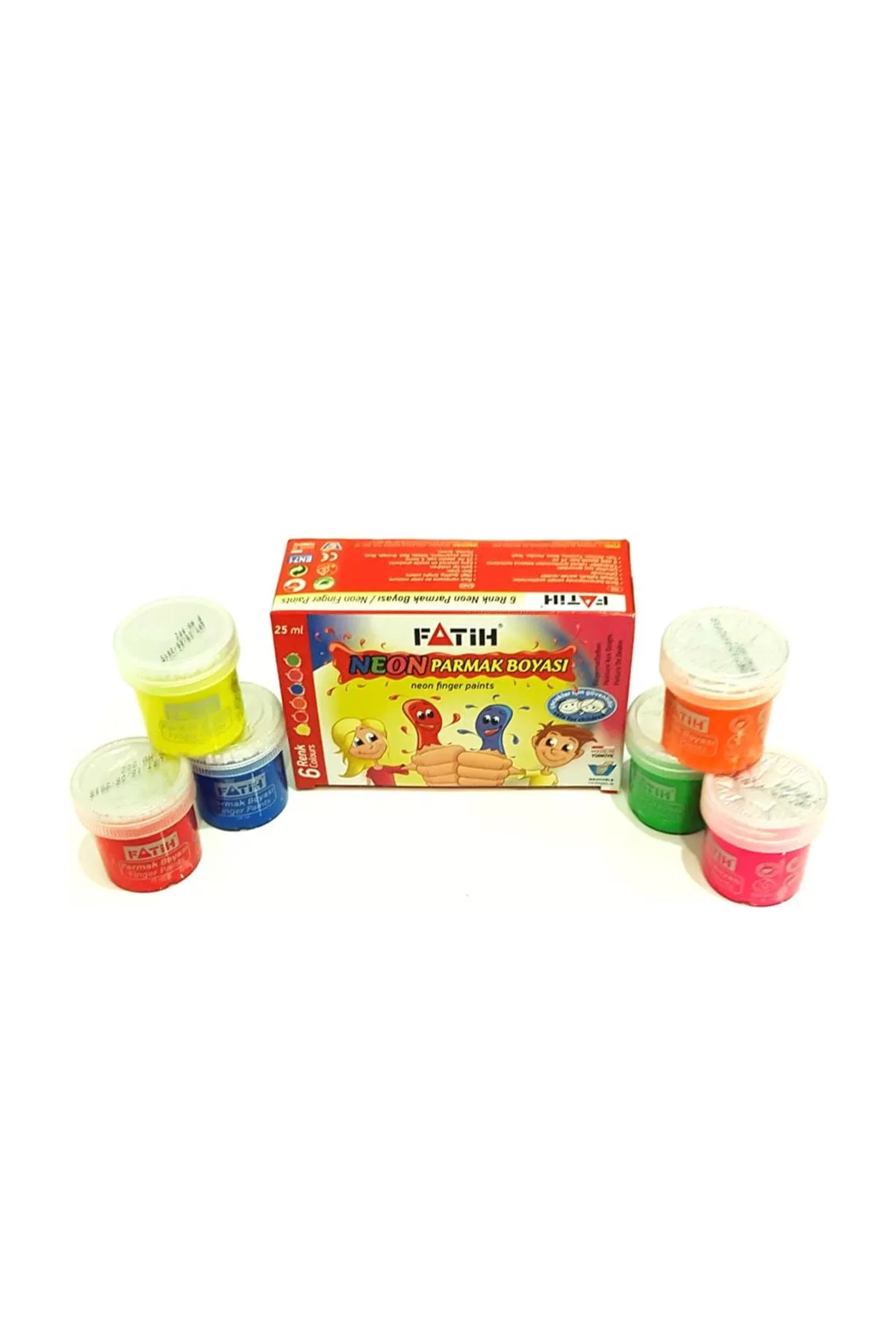 Fatih Parmak Boyası 25 ML 6 Renk Fosforlu 50002