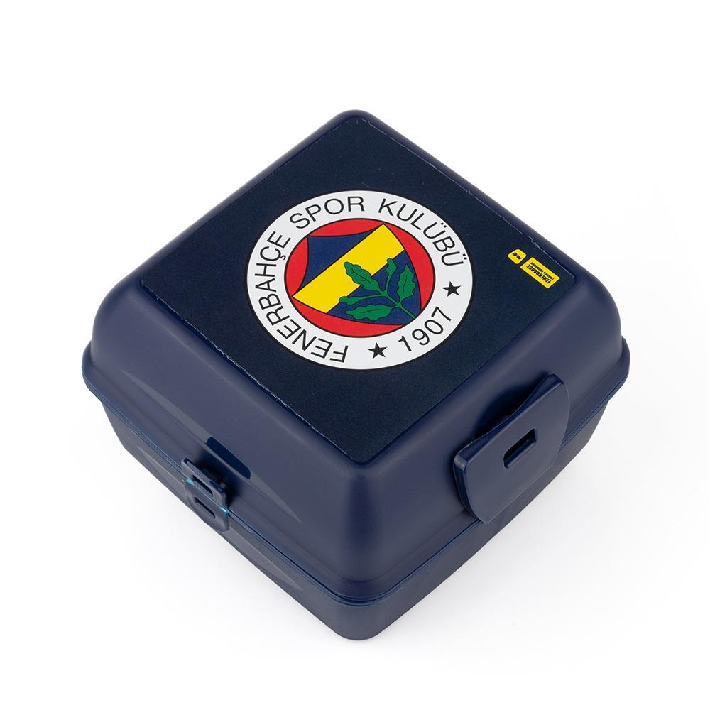 Fenerbahçe Arma Desenli Beslenme Kabı 4 Bölmeli Çatal Kaşıklı Beslenme Kutusu