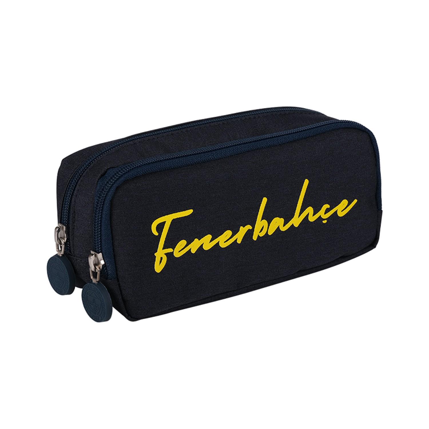 Fenerbahçe Kalem Çantası Fenerbahçe Sarı Logo 2 Bölmeli Kalemlik