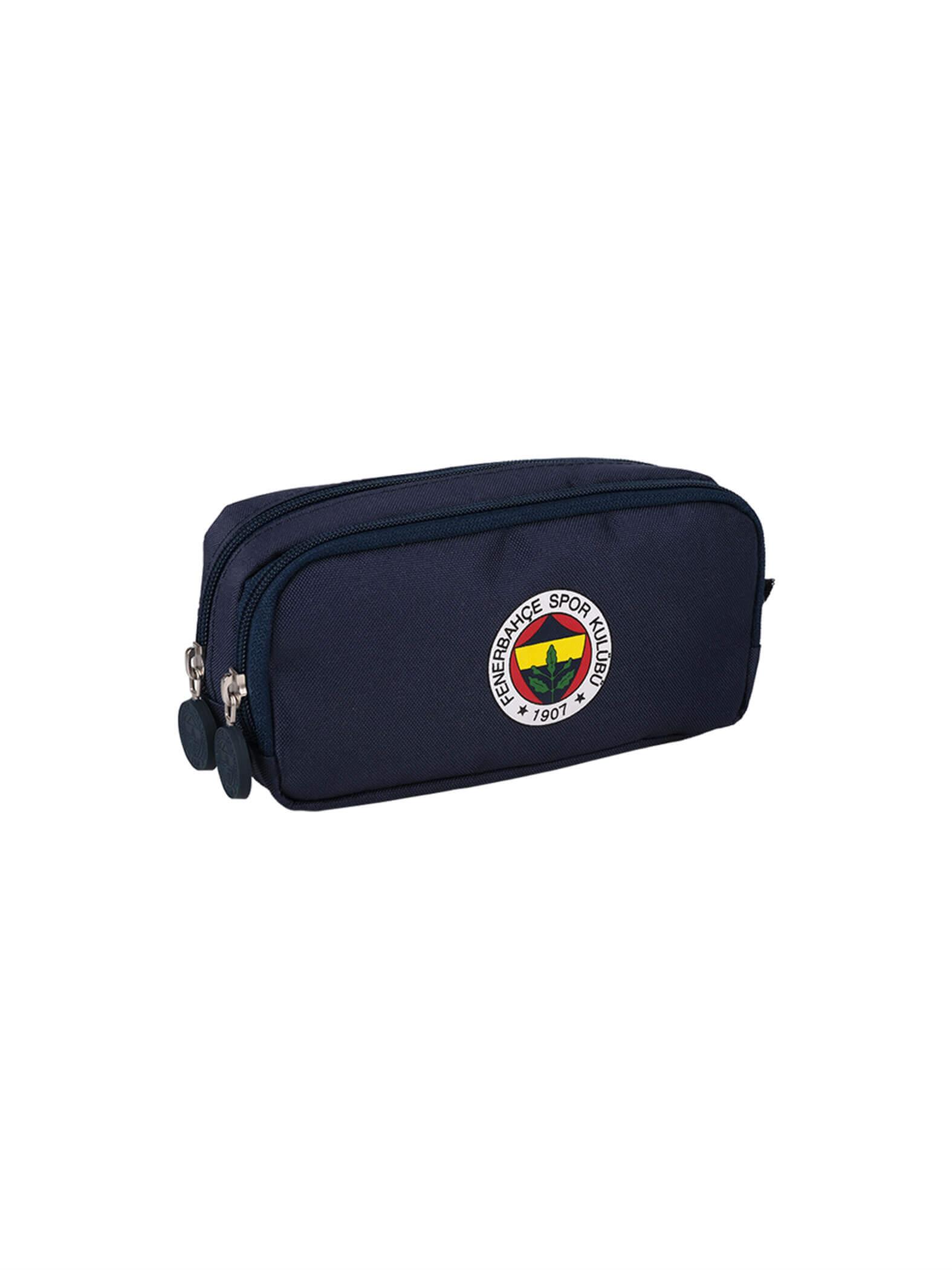 Fenerbahçe Kontür Logo Baskılı Kalem Çantası İki Bölmeli Kalemlik