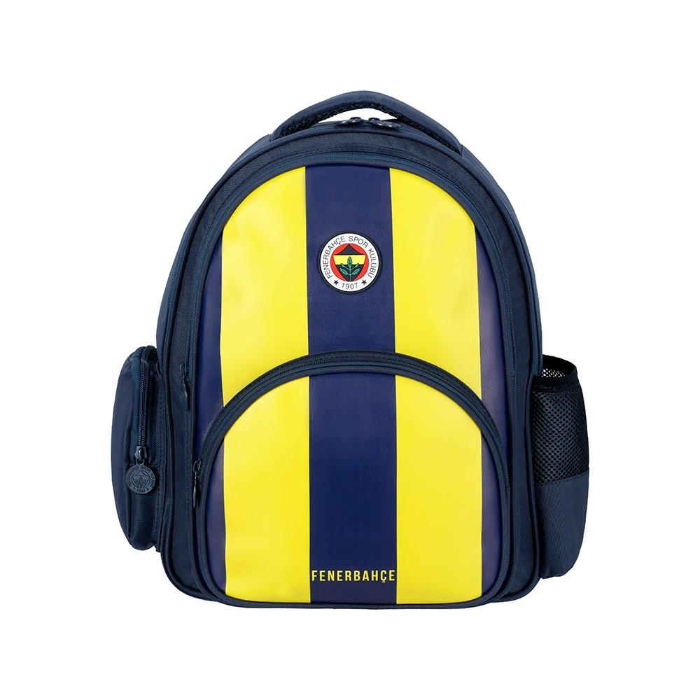 Fenerbahçe Okul Çantası Fenerbahçe Çubuklu Suni Deri İlkokul Sırt Çantası