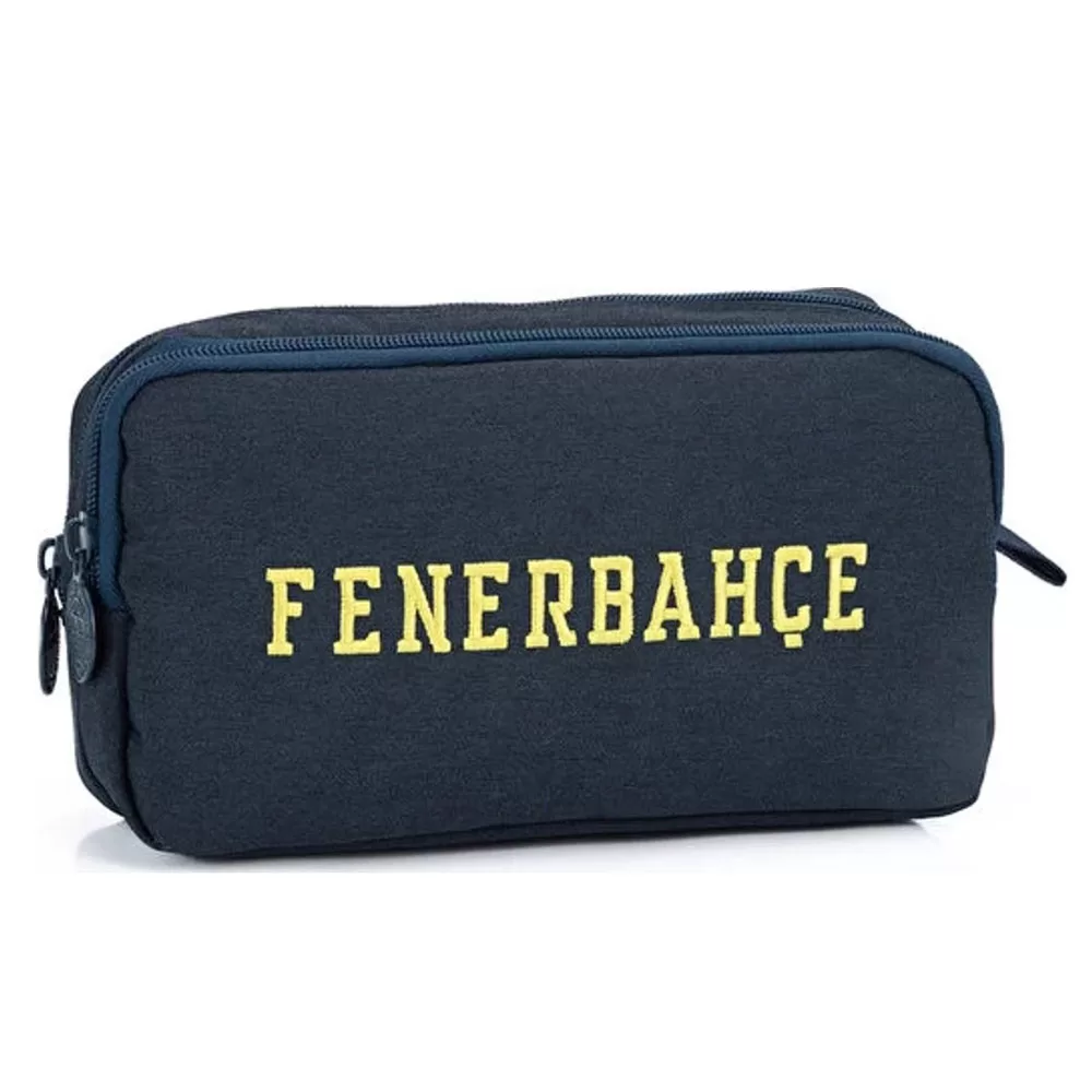 Fenerbahçe Sarı Lacivert Garni 2 Bölmeli Kalem Çantası Kalemlik