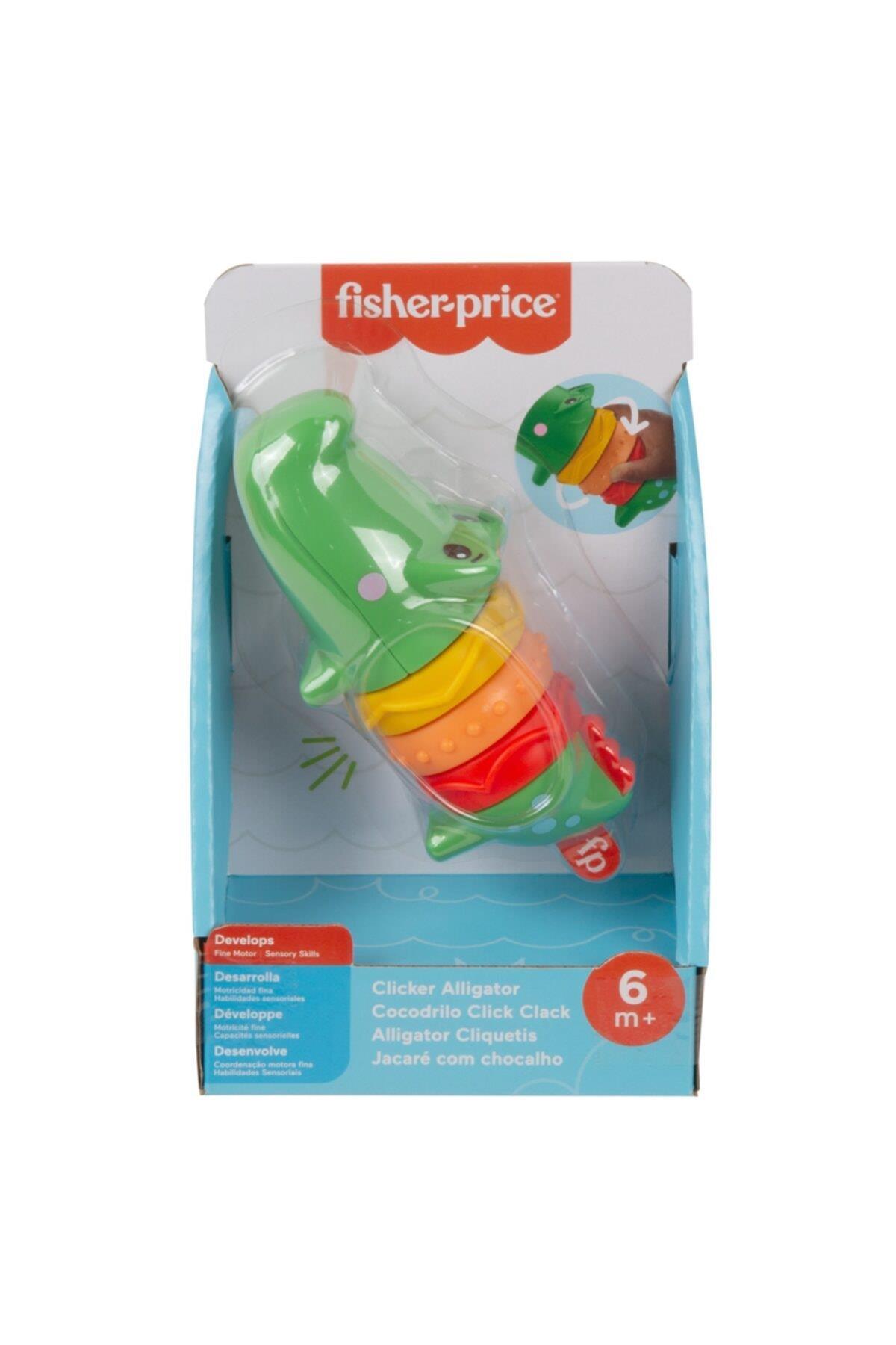 Fisher-Price Safari Arkadaşları Parlak Renkli Taşınabilir Aktivite Oyuncağı Çıngıraklı Timsah