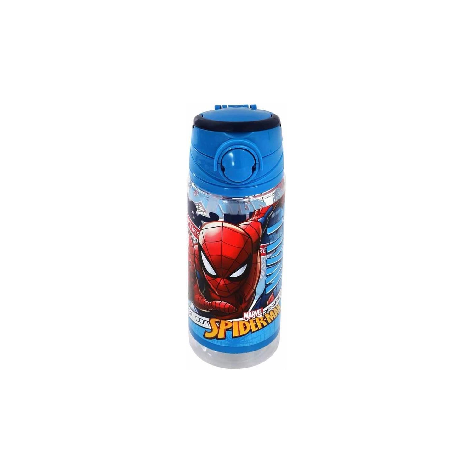 Frocx Matara Spiderman Plastik 500 ML Wallcrawlerw Kilitli Pipetli Spiderman Suluk