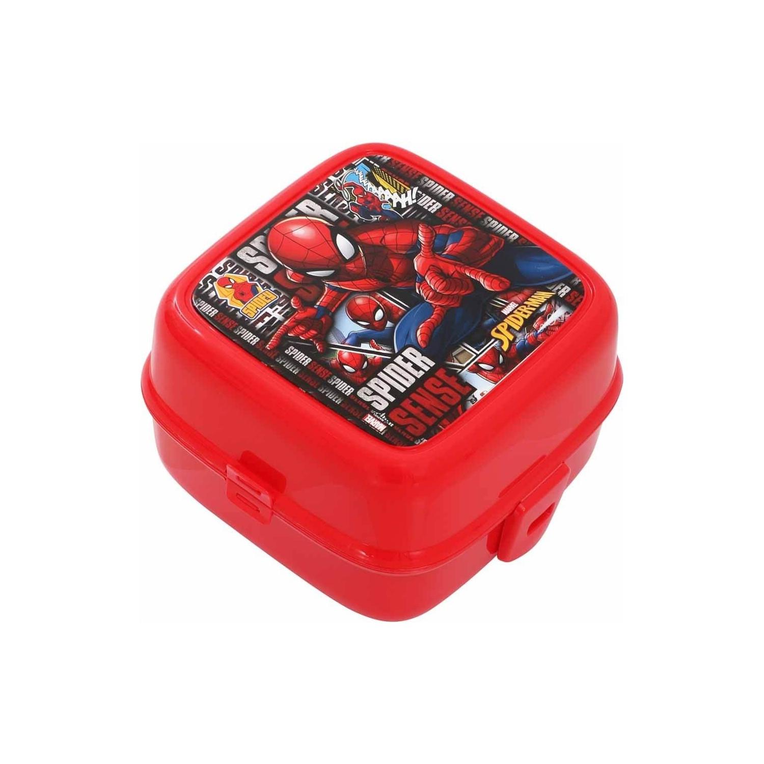 Frocx Spiderman Spider Sense Beslenme Kabı Çatal Kaşıklı Beslenme Kabı