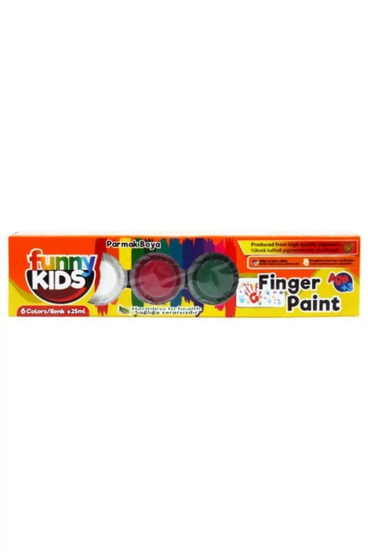 Funny Kids 6 Renk Parmak Boyası 6x25 ml