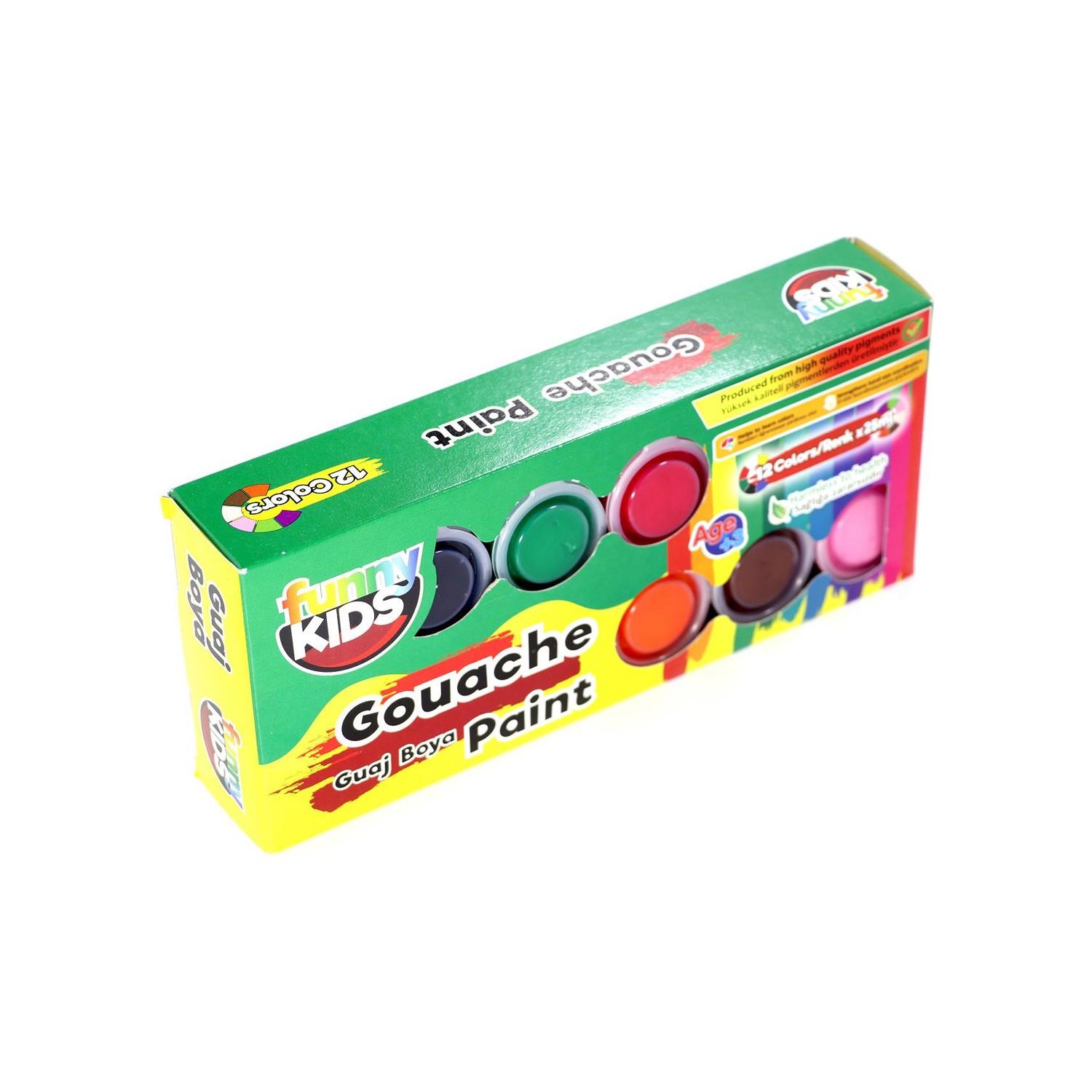 Funny Kids Guaj Boya 25 ML 12 Li Set Guaj Boya