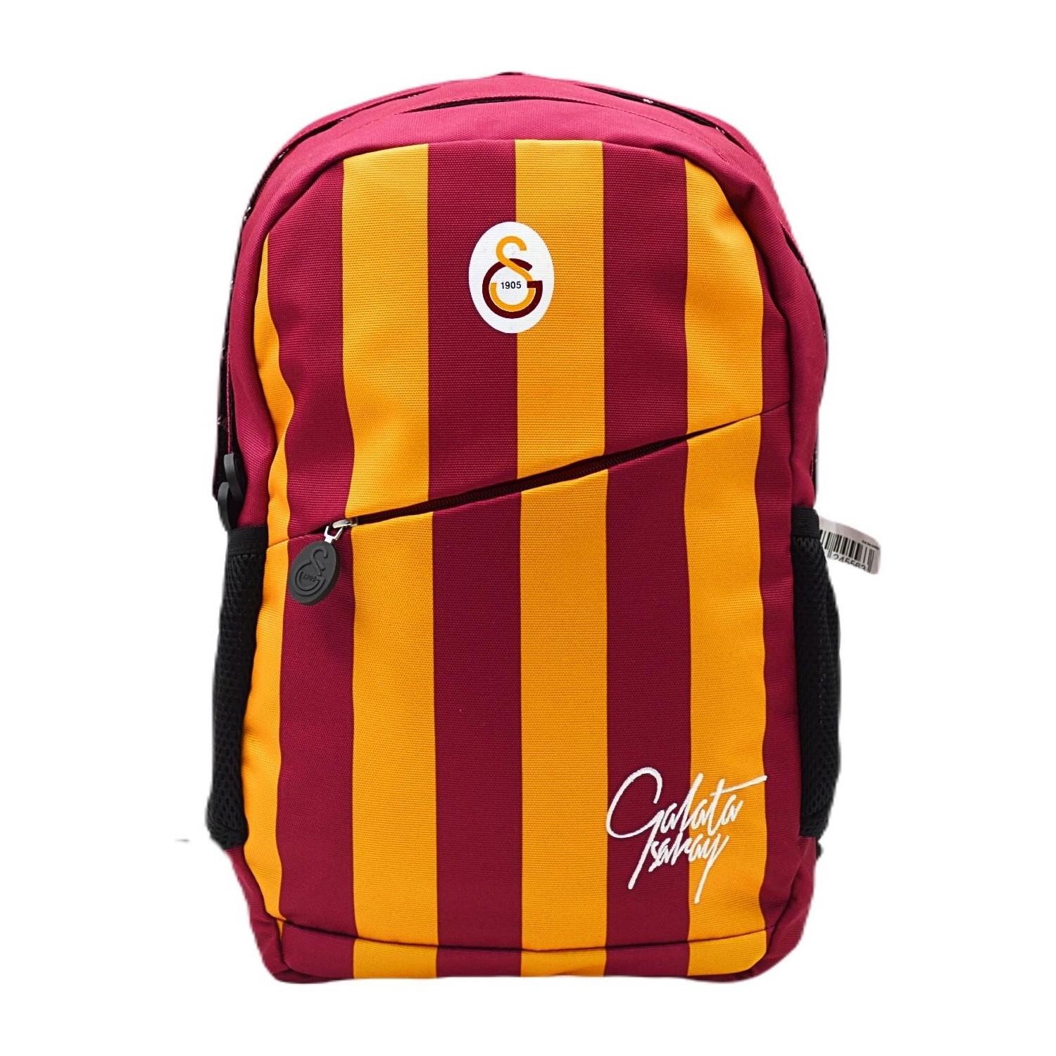 Galatasaray 3 Bölmeli Çubuklu Forma Okul Sırt Çantası
