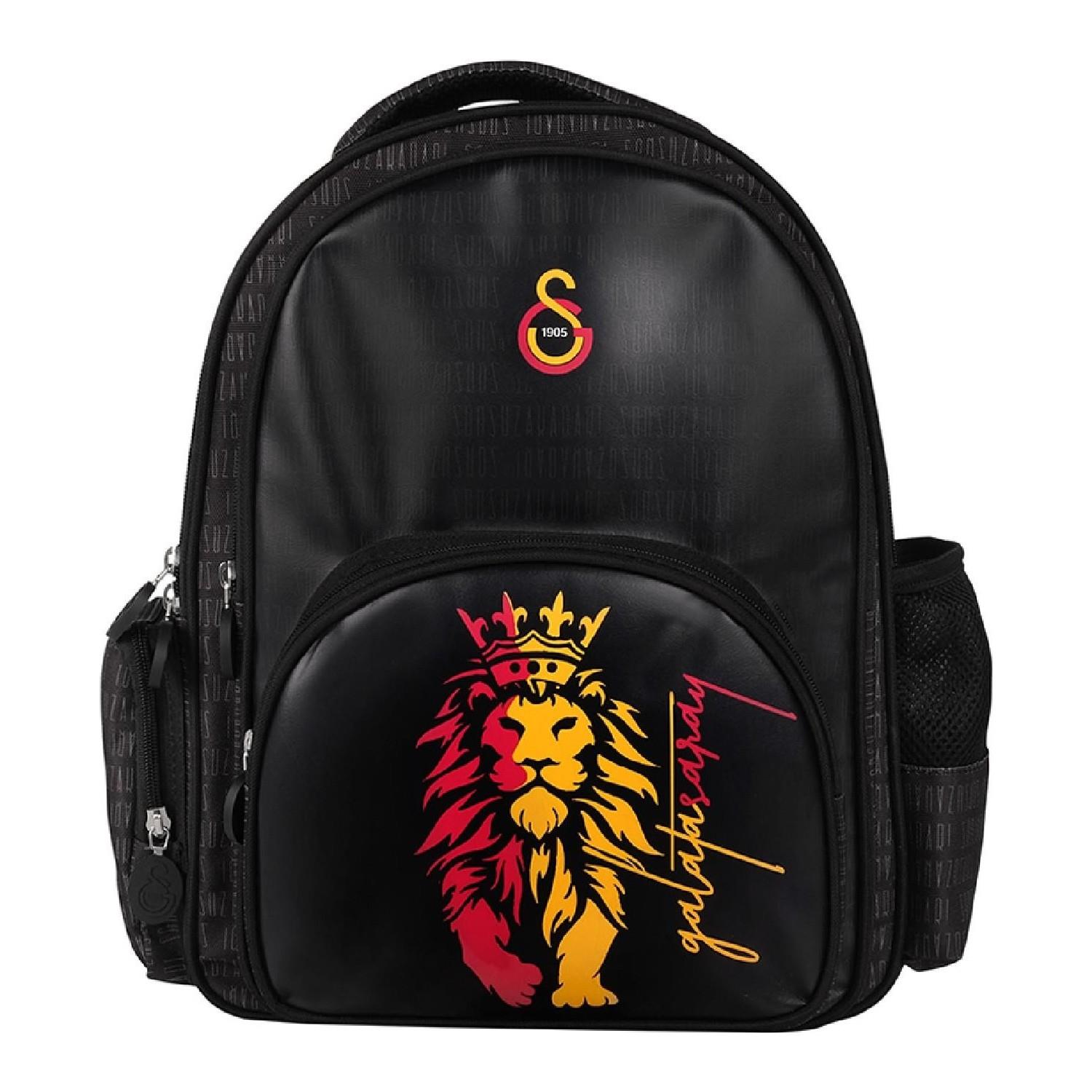 Galatasaray Aslan Logolu Suni Deri Okul Çantası