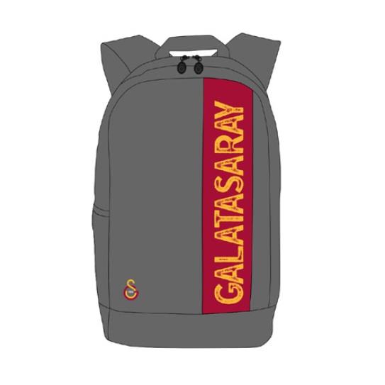 Galatasaray Kaligrafik Baskılı Gri Okul Sırt Çantası