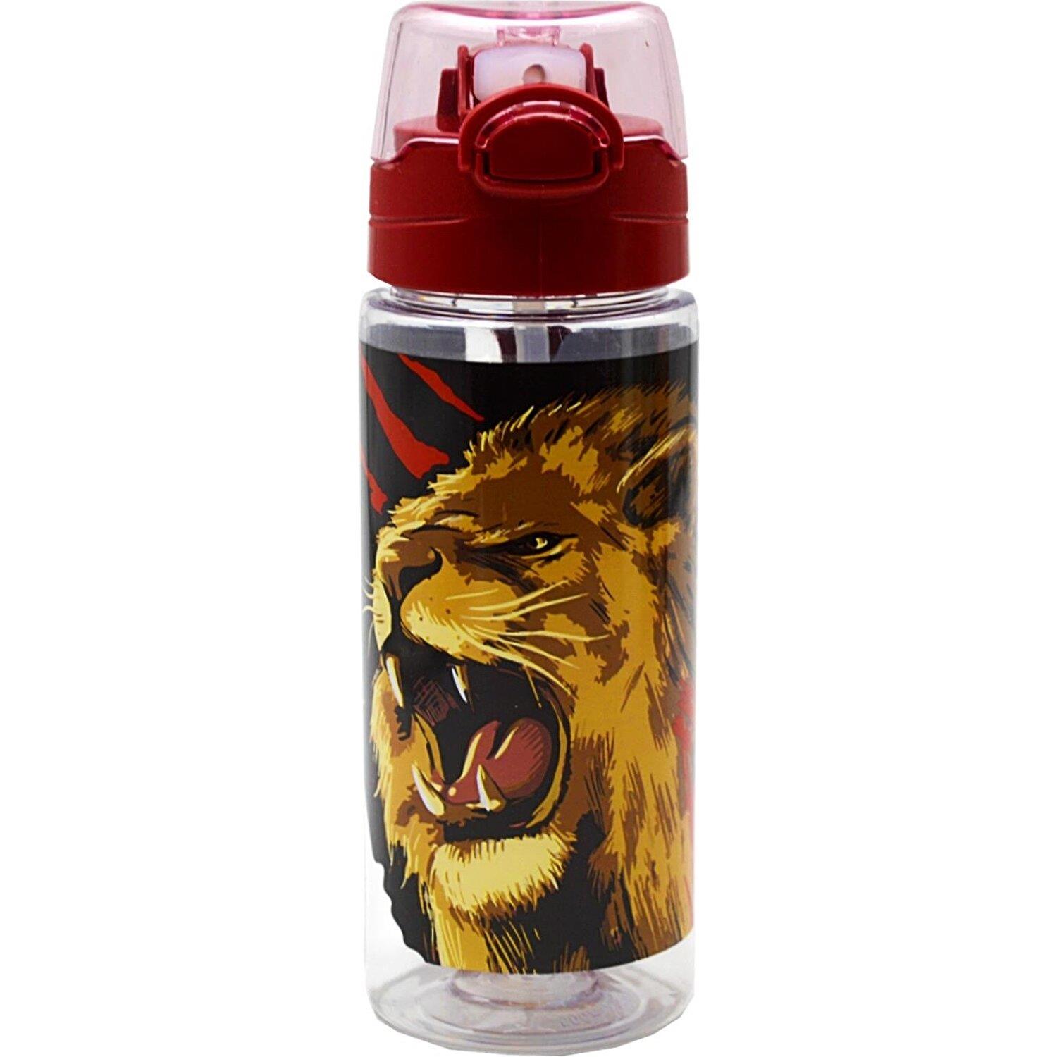 Galatasaray Kükreyen Aslan Baskılı Matara 500 ml Kırmızı Pipetli Suluk