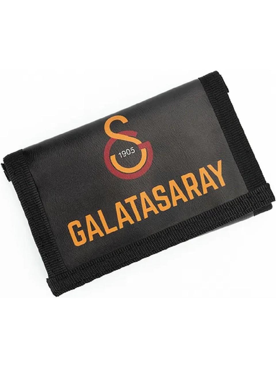 Galatasaray Lisanslı Siyah Logolu Suni Deri Cüzdan