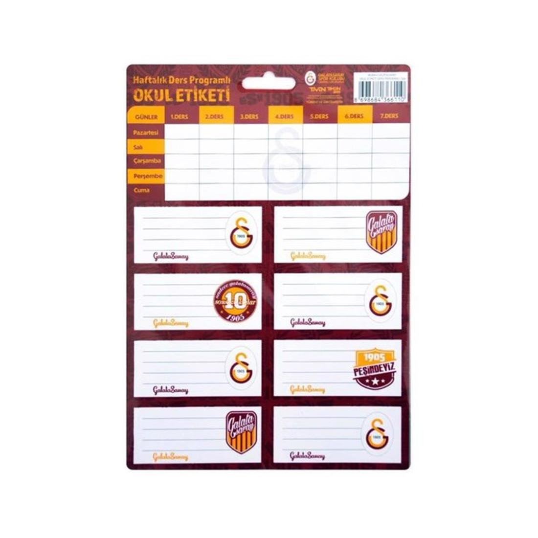 Galatasaray Okul Etiketi Galatasaray 3 Yaprak Öğrenci Okul Etiketi